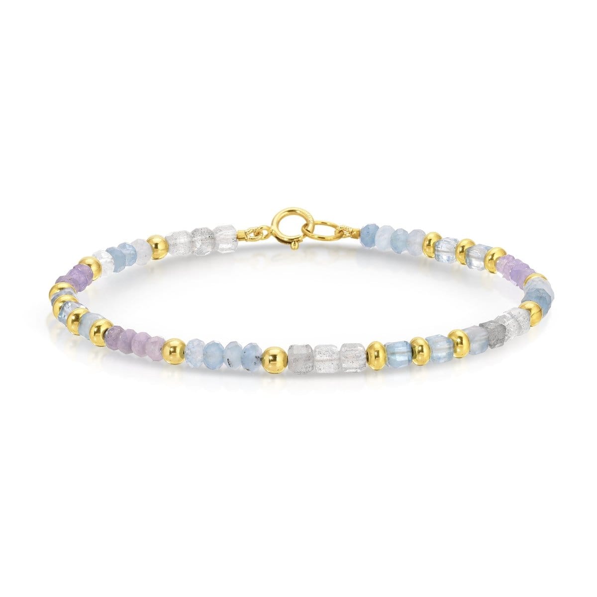 An Endless Summer Bracelet - Blue Lagoon on a white background. 