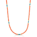 An Endless Summer Necklace - Calypso on a white background. 