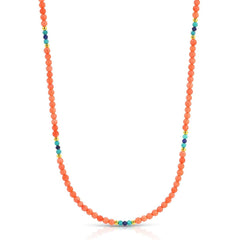 An Endless Summer Necklace - Calypso on a white background. 