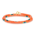 An Endless Summer Necklace - Calypso on a white background. 