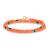 An Endless Summer Necklace - Calypso on a white background. 