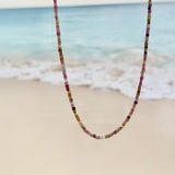 An Endless Summer Necklace - Coral Reef with the beach as a background. 