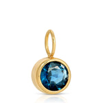 A Color Pop Pendant in Blue (London Topaz) on a white background. 