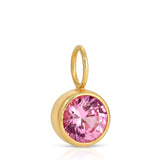 A Color Pop Pendant in Pink (Pink Tourmaline) on a white background. 