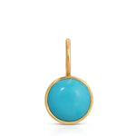 A Color Pop Pendant in Turquoise on a white background. 