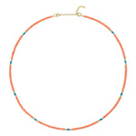 An Endless Summer Necklace - Calypso on a white background. 