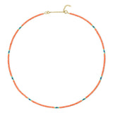 An Endless Summer Necklace - Calypso on a white background. 