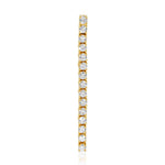 A Down the Line Earring in yellow gold on a white background. 
