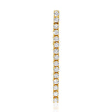 A Down the Line Earring in yellow gold on a white background. 