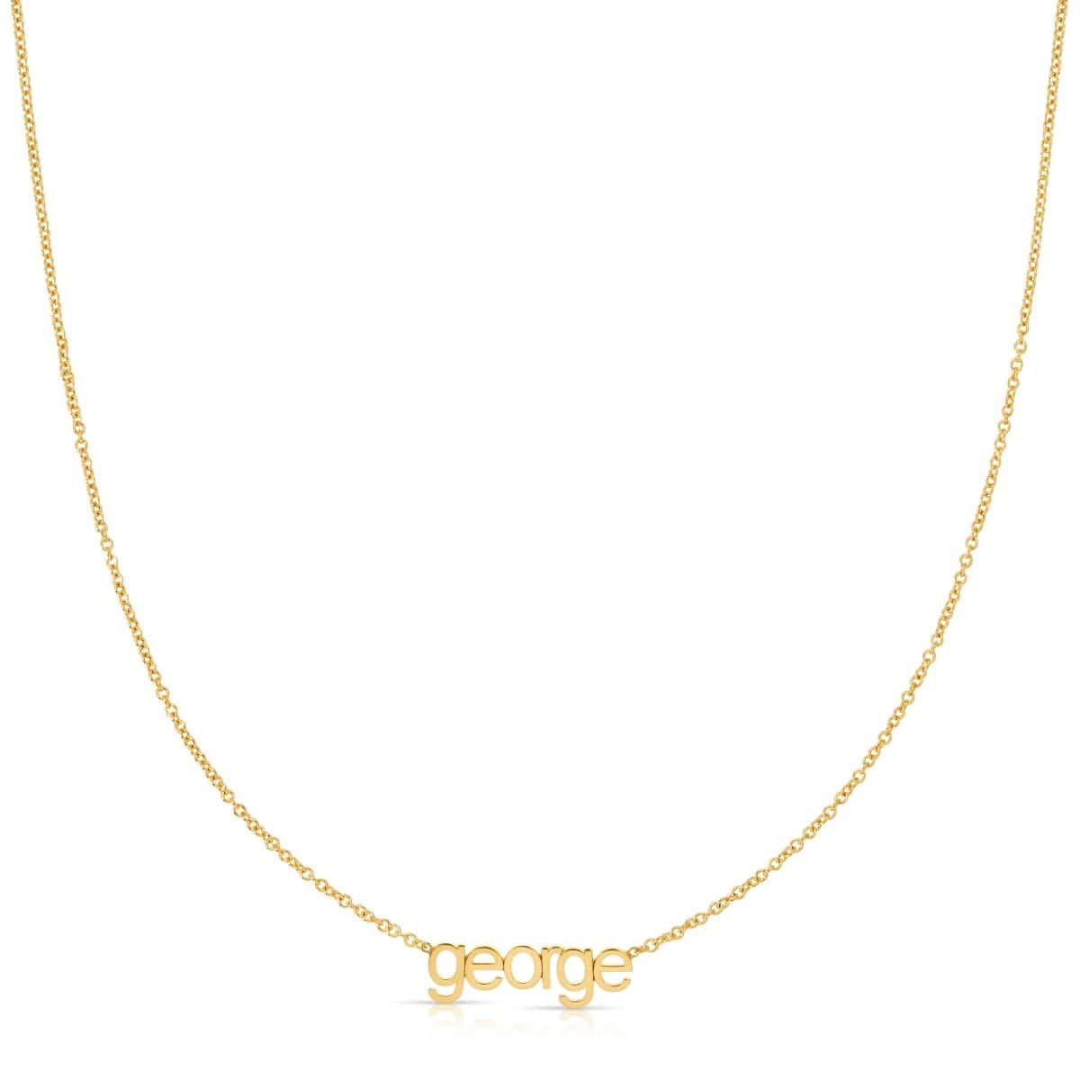 small letter nameplate in lowercase letters necklace 'george'