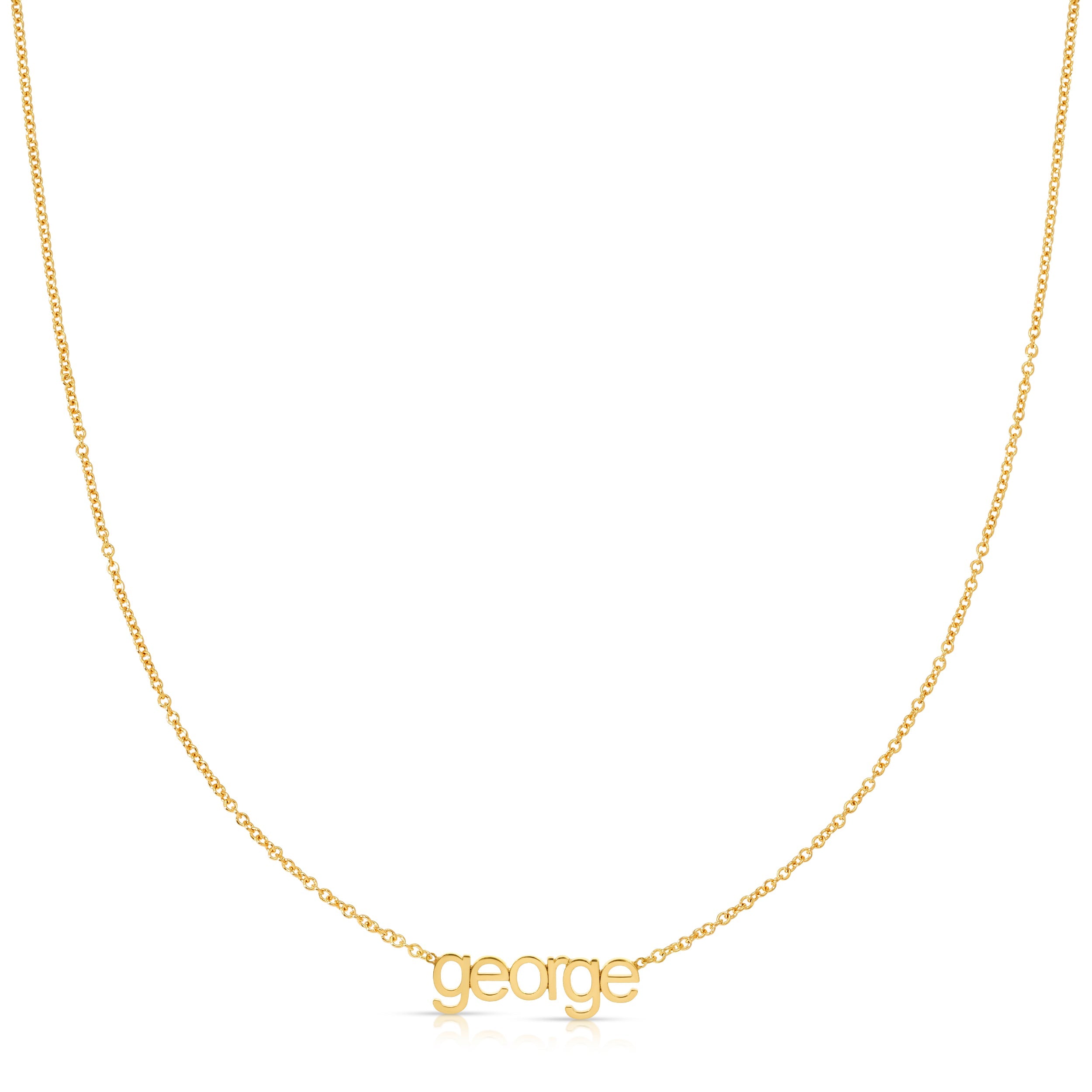 small letter nameplate in lowercase letters necklace 'george'