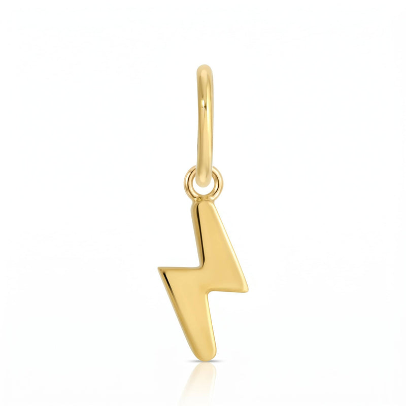 14k Lightning Bolt Charm Pendant