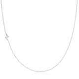 14k Gold Asymmetrical Charm Necklace - Lightning Bolt