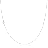 14k Gold Asymmetrical Charm Necklace - Lightning Bolt