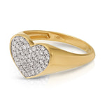 A Love on the Rocks Ring in yellow gold on a white background. 
