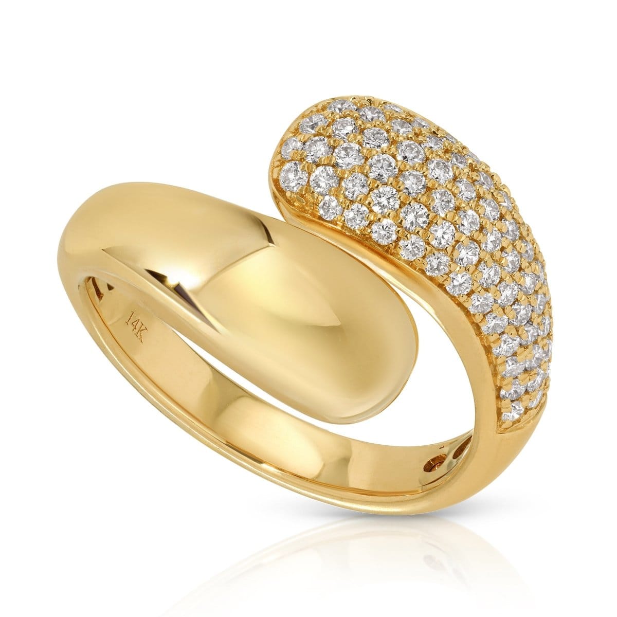 A Make it a Double Ring in yellow gold on a white background. 