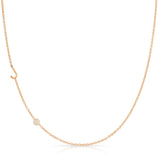 Monogram Necklace with Birthstone - Opal