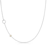 Monogram Necklace with Birthstone - Opal