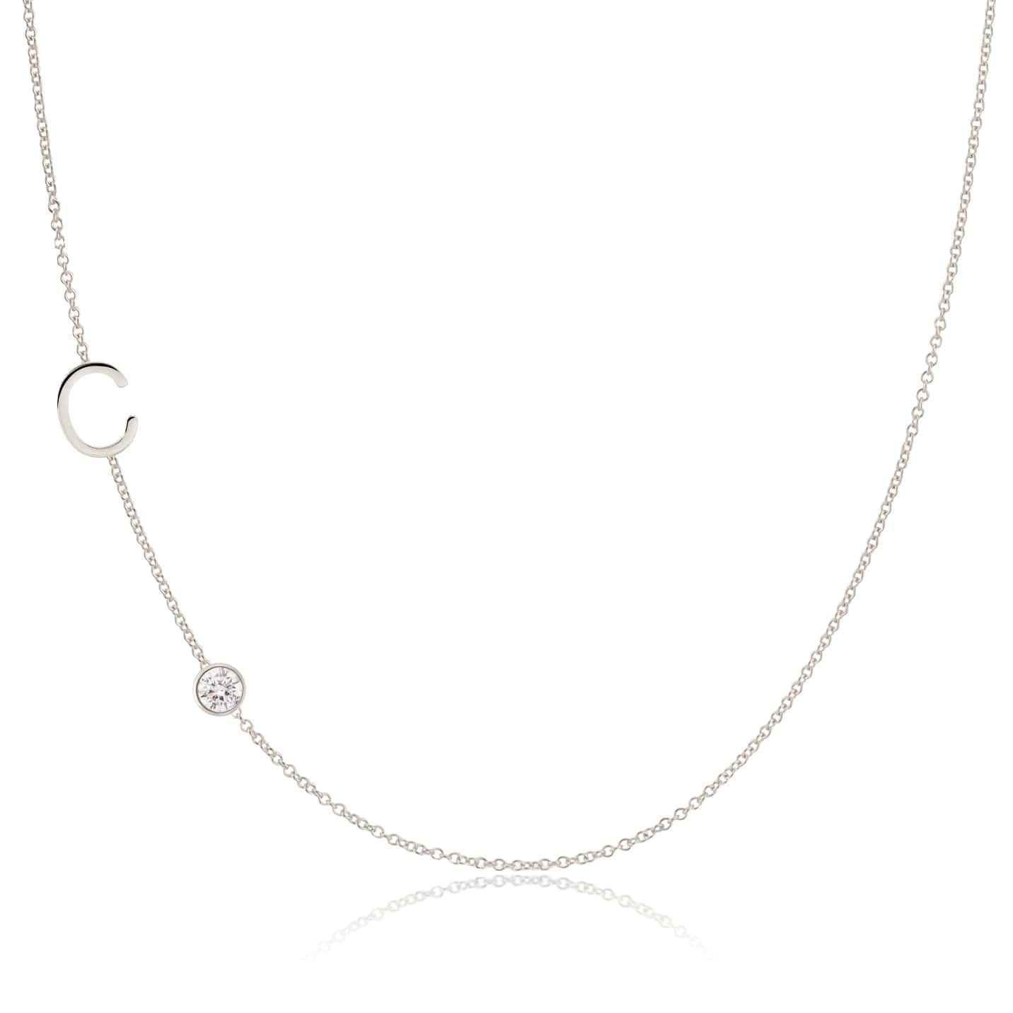 Monogram Necklace with Diamond