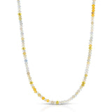 An Endless Summer Necklace - Saint-Tropez on a white background. 