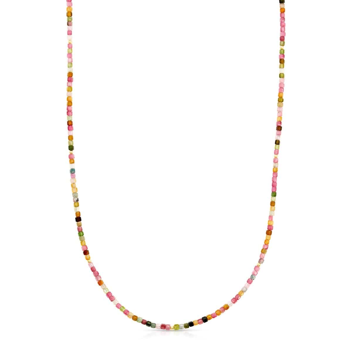 An Endless Summer Necklace - Coral Reef on a white background. 