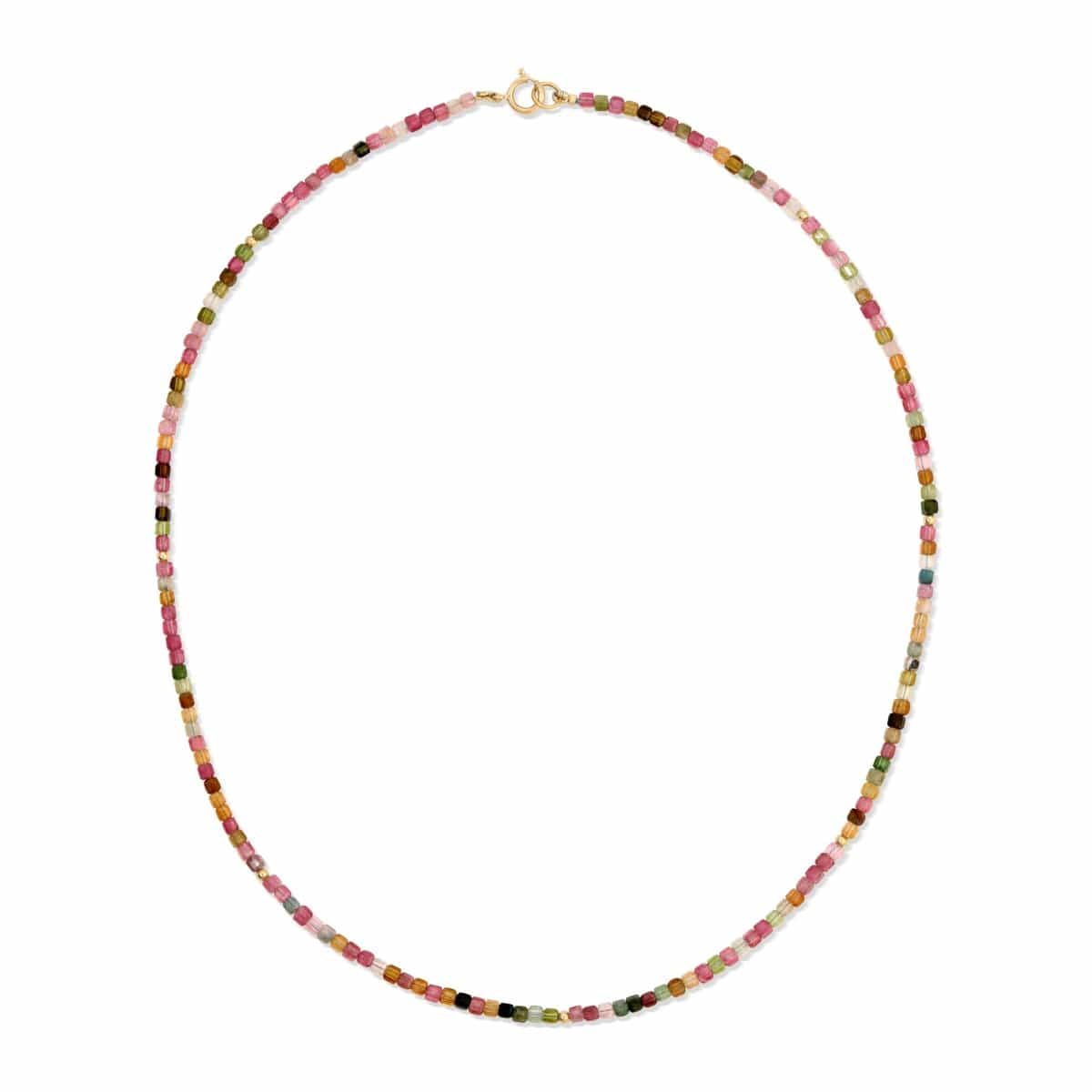 An Endless Summer Necklace - Coral Reef on a white background. 