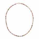 An Endless Summer Necklace - Coral Reef on a white background. 