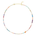An Endless Summer Necklace - Capri on a white background. 