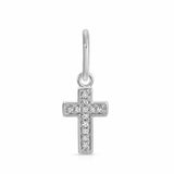 14K Diamond Cross Pendant Charm
