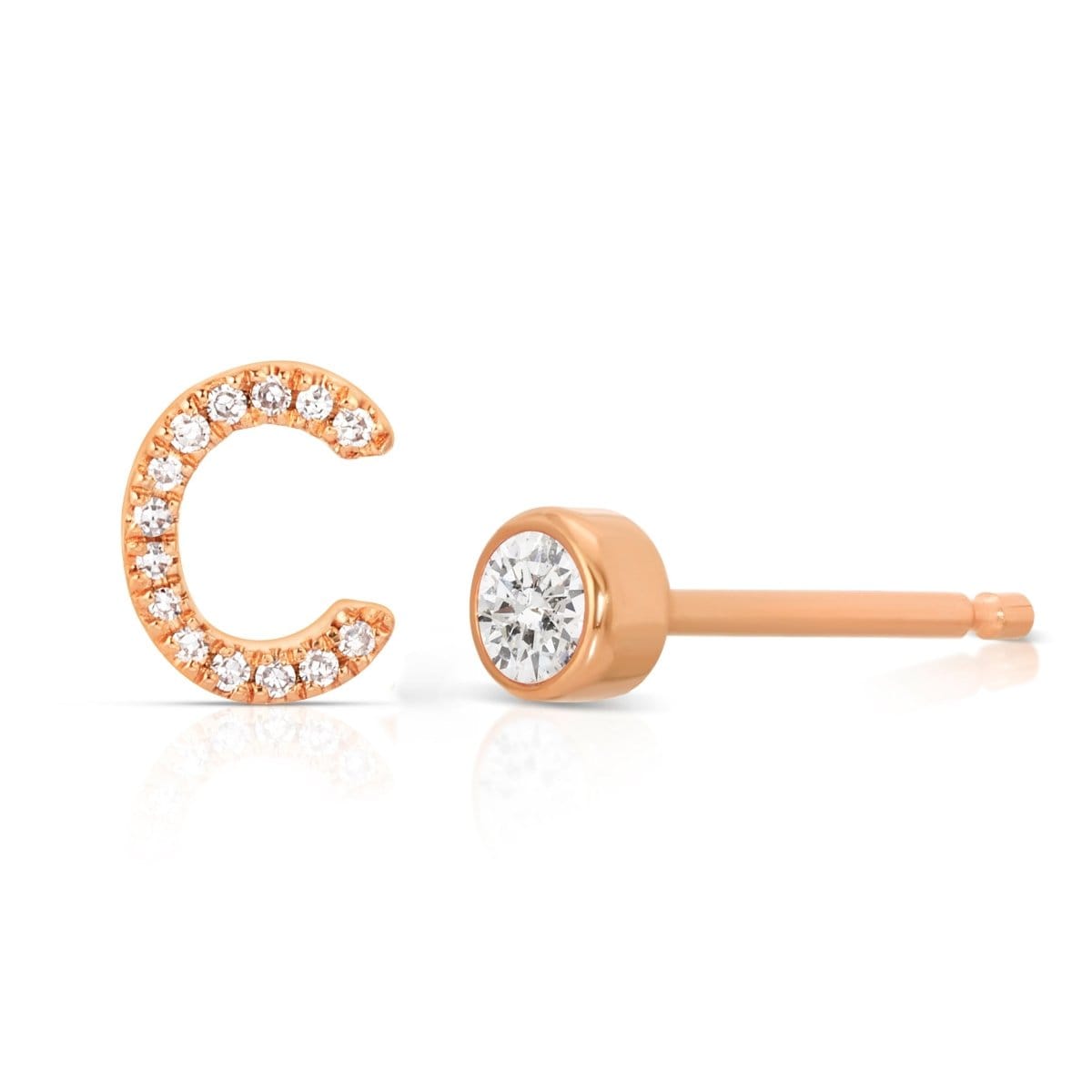 Pavé Monogram Earring Set