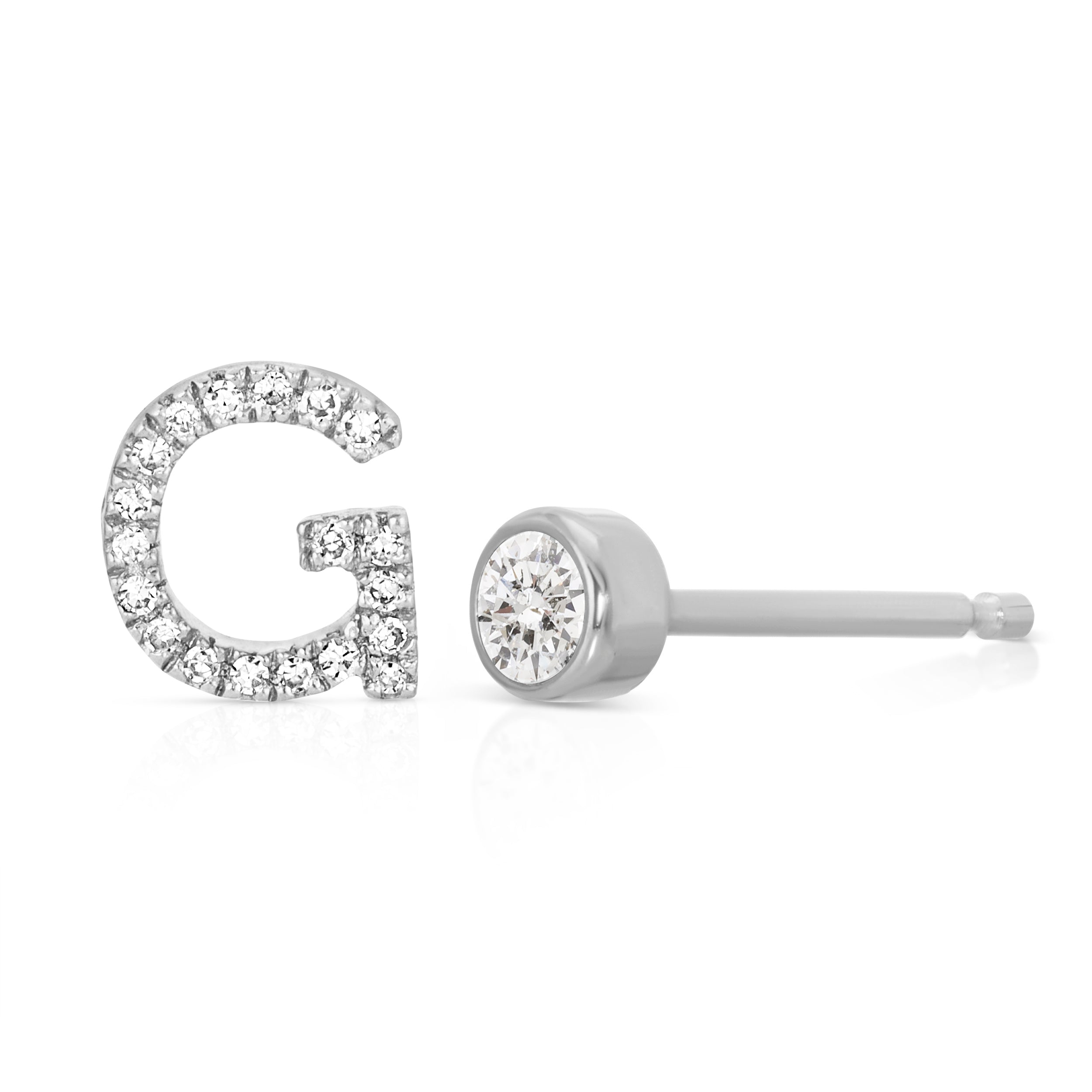 Pavé Monogram Earring Set