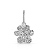 14K Diamond Paw Pendant Charm