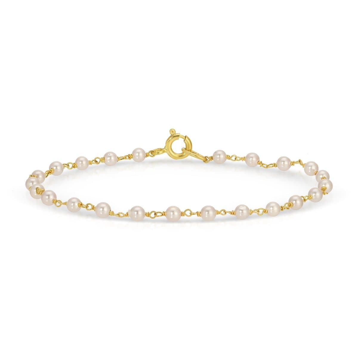 The Lily Bouquet Bracelet on a white background. 