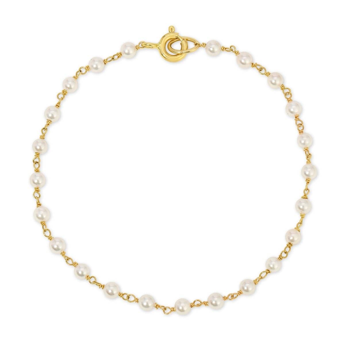 The Lily Bouquet Bracelet on a white background. 