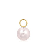 Maya Brenner Maxi Pearl Earring Charm — 9mm freshwater pearl on 14k gold bail, white background product shot.