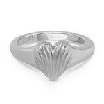 A Pinky Promise Ring on white gold on a white background. 