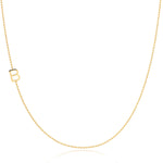 Gold necklace B Charm on a white background