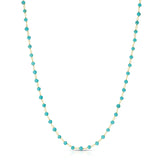 The Bluebell Bouquet Necklace on a white background. 