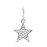 14K Diamond Lucky Star Charm