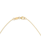 The back of a yellow gold Classic Bead Chain on a white background.