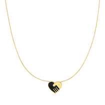 An Enamel Gold Unity Pendant - Small on a white background.