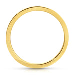 A Flat Ring in yellow gold on a white background. 