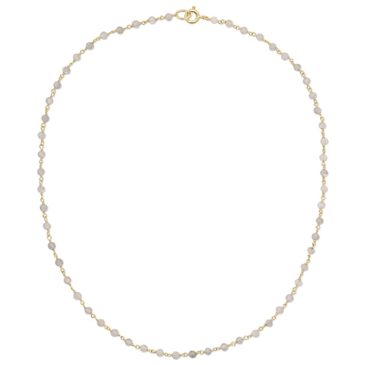 The Sage Bouquet Necklace on a white background. 