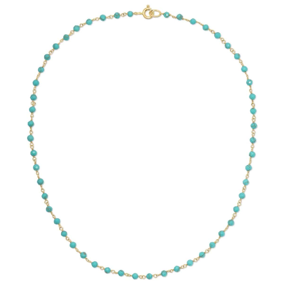 The Bluebell Bouquet Necklace on a white background. 