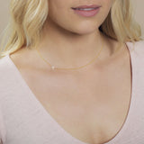 14K GOLD ASYMMETRICAL LETTER NECKLACE - A - MayaBrennerUK
