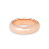 A rose gold Tube Ring on a white background. 