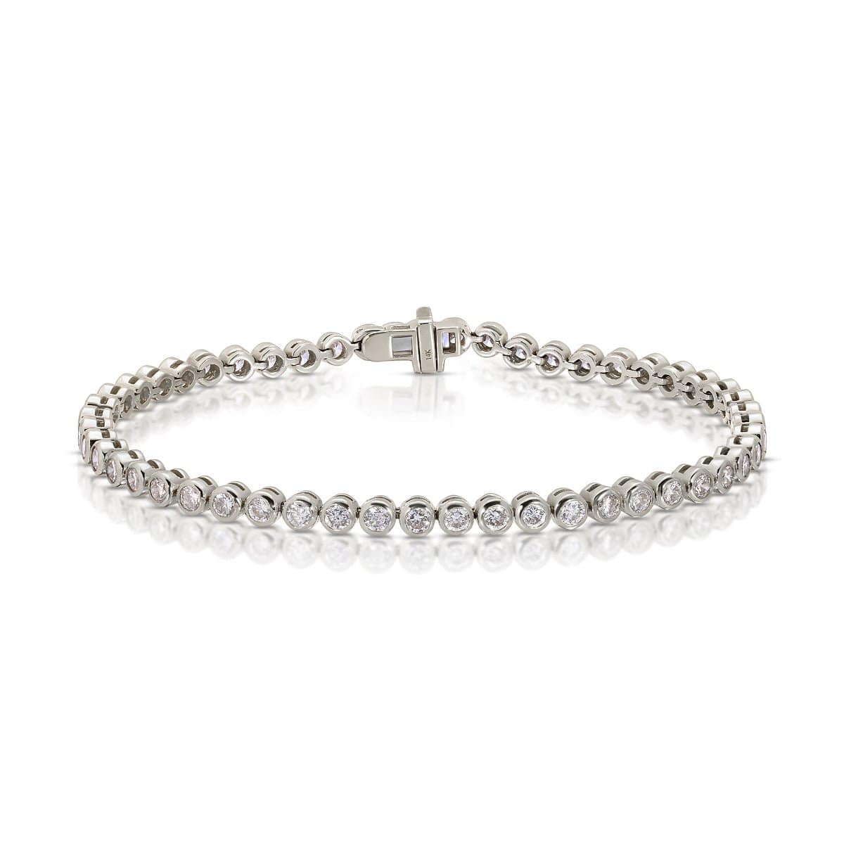 A Love Set Match Bracelet in white gold on a white background. 
