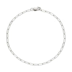 A white gold Element Short Link Bracelet on a white background. 