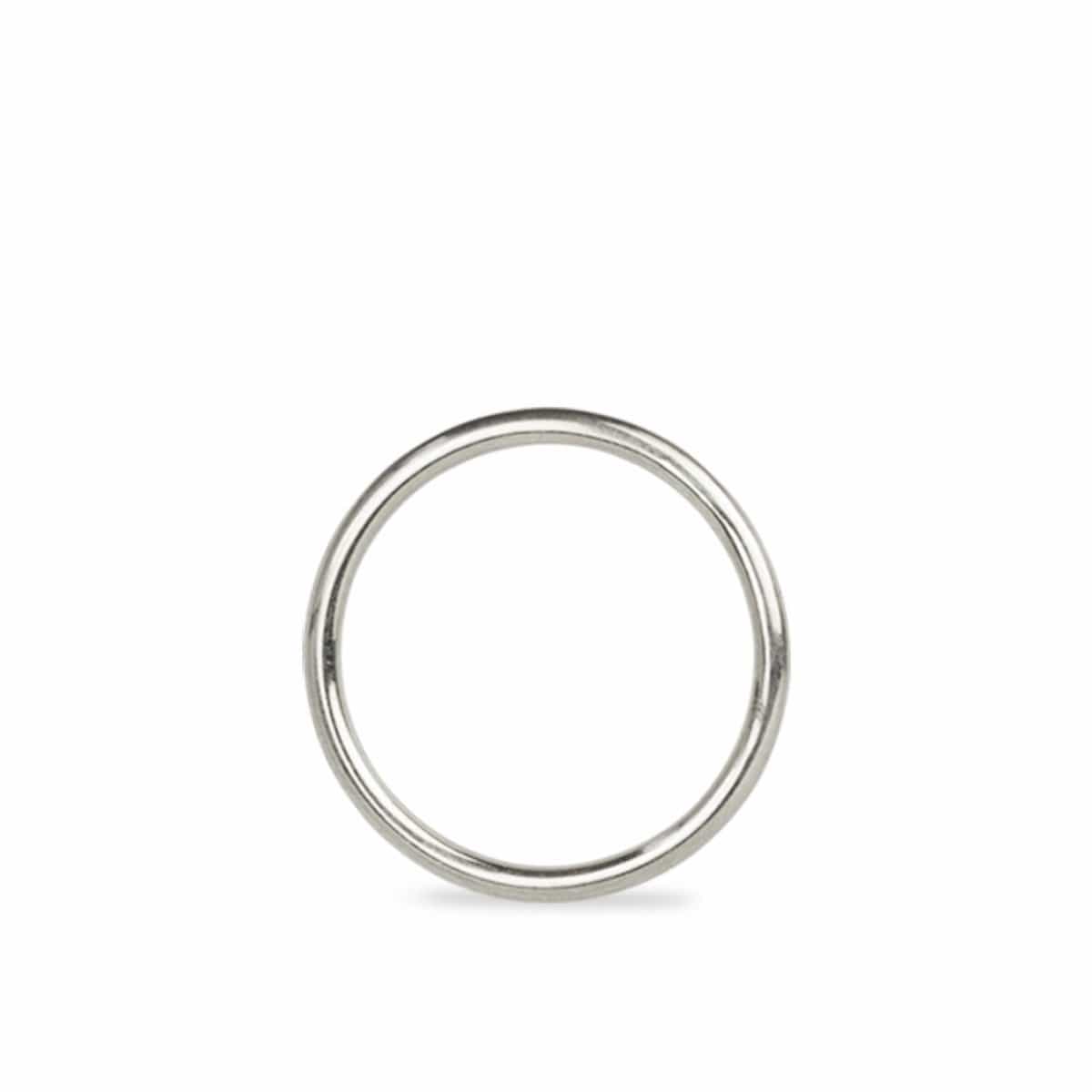 A white gold Open Eclipse Earring - Small on a white background. 