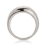 A Paris Ring in white gold on a white background. 